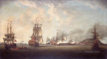 Landscapes Painting - Attack on Goree 29 decembre 1758 Naval Battles